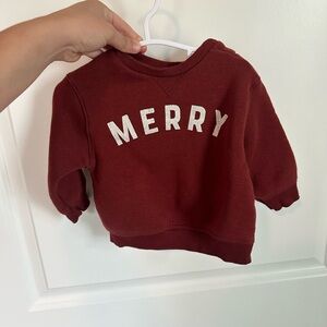 Kids' Merry Graphic Sweatshirt - Burgundy
